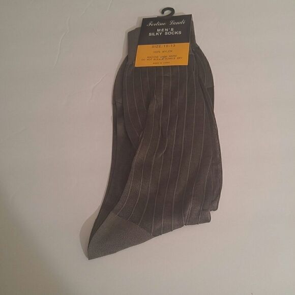 MEN'S FORTINO LANDI SILKY SHEER DRESS SOCK 10-13 - Picture 1 of 3